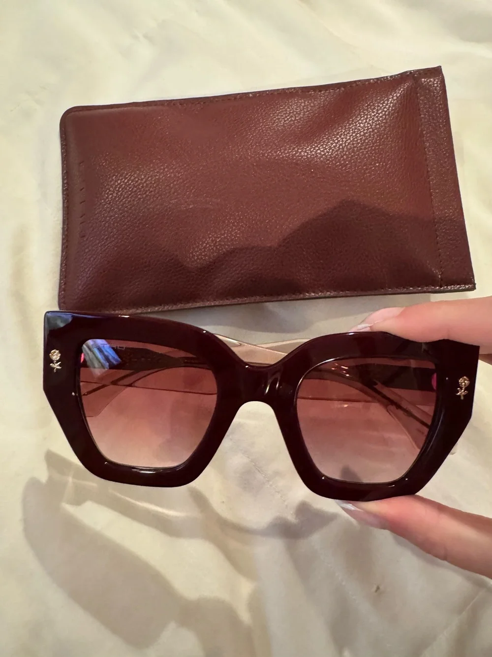 Etro Women's Oversized Sunglasses in Burgundy